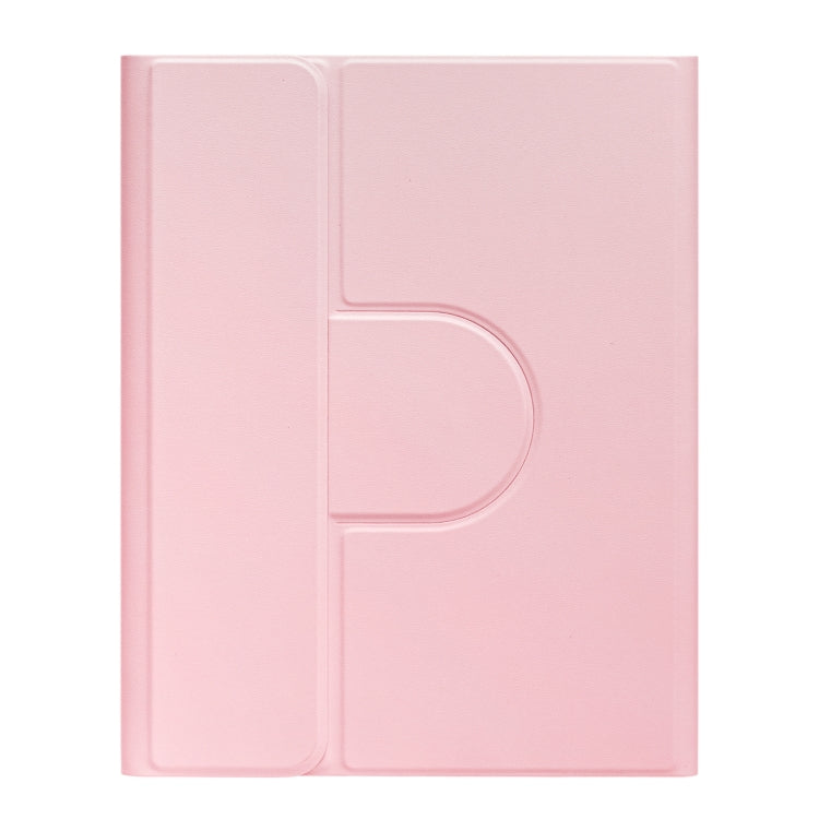 For iPad Air 2022 / iPad Pro 11 2021 Square Button 360 Degree Rotatable Bluetooth Keyboard Leather Case with Touchpad(Pink) - Universal by PMC TechLife | Online Shopping South Africa | PMC TechLife