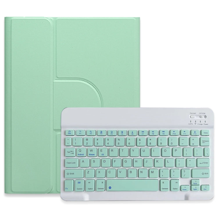 For iPad 10th Gen 10.9 2022 Square Button 360 Degree Rotatable Bluetooth Keyboard Leather Case(Mint Green) - Universal by PMC Jewellery | Online Shopping South Africa | PMC Jewellery