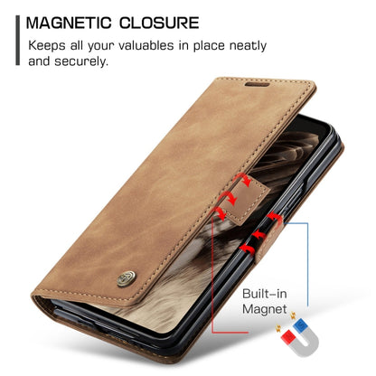 For Google Pixel Fold CaseMe 013 Multifunctional Horizontal Flip Leather Phone Case(Brown) - Google Cases by CaseMe | Online Shopping South Africa | PMC Jewellery | Buy Now Pay Later Mobicred