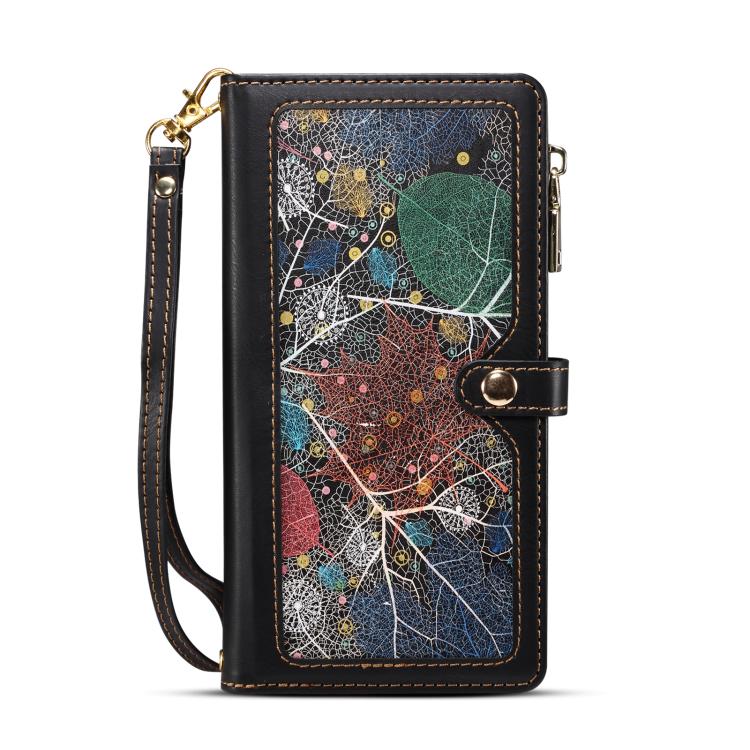For iPhone 16e ESEBLE Star Series Lanyard Zipper Wallet RFID Leather Case(Black) - iPhone 16e Cases by ESEBLE | Online Shopping South Africa | PMC TechLife | Buy Now Pay Later Mobicred