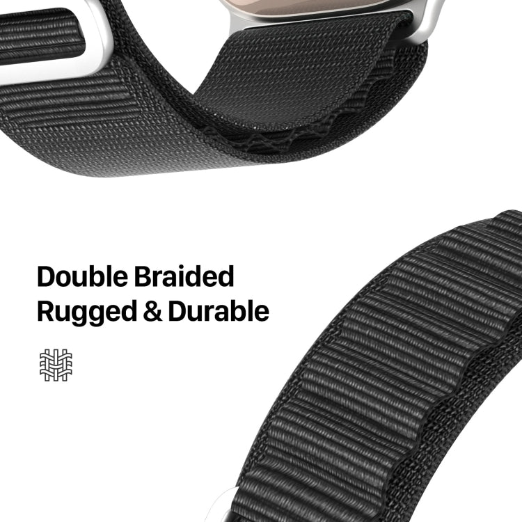 For Apple Watch SE 2022 40mm DUX DUCIS GS Series Nylon Loop Watch Band(Black) - Watch Bands by DUX DUCIS | Online Shopping South Africa | PMC Jewellery | Buy Now Pay Later Mobicred