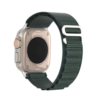 For Apple Watch Series 7 45mm DUX DUCIS GS Series Nylon Loop Watch Band(Green) - Watch Bands by DUX DUCIS | Online Shopping South Africa | PMC Jewellery | Buy Now Pay Later Mobicred