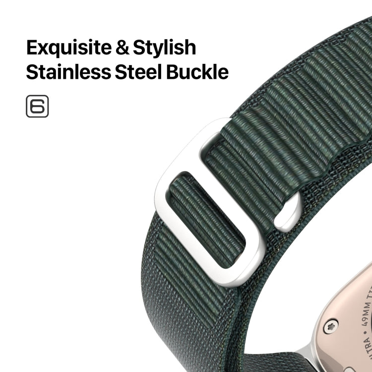 For Apple Watch Series 2 38mm DUX DUCIS GS Series Nylon Loop Watch Band(Green) - Watch Bands by DUX DUCIS | Online Shopping South Africa | PMC Jewellery | Buy Now Pay Later Mobicred