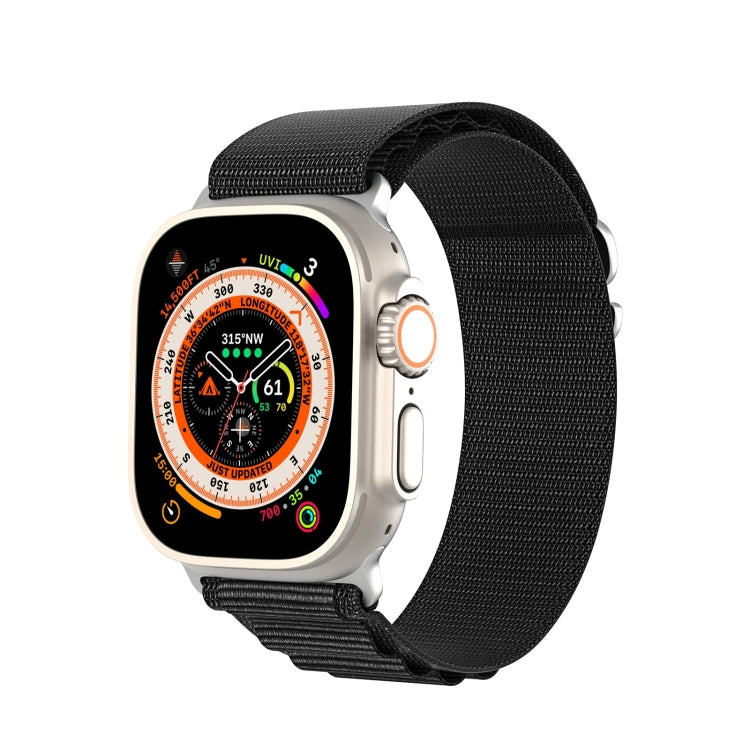 For Apple Watch Ultra 2 49mm DUX DUCIS GS Series Nylon Loop Watch Band(Black) - Watch Bands by DUX DUCIS | Online Shopping South Africa | PMC Jewellery | Buy Now Pay Later Mobicred