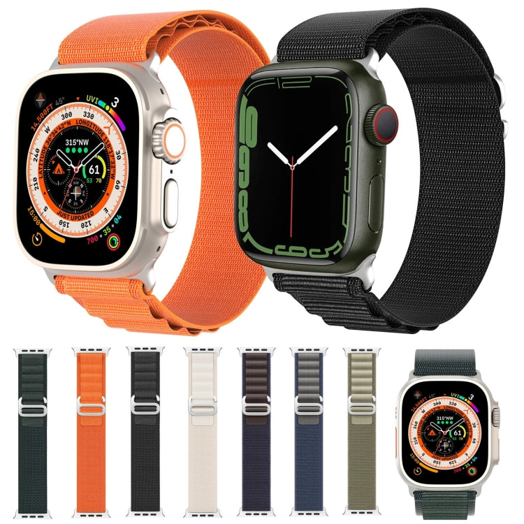 For Apple Watch Series 7 41mm DUX DUCIS GS Series Nylon Loop Watch Band(Orange) - Watch Bands by DUX DUCIS | Online Shopping South Africa | PMC Jewellery | Buy Now Pay Later Mobicred