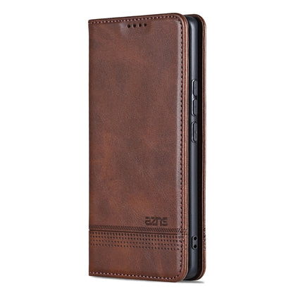 For Samsung Galaxy S24 5G AZNS Magnetic Calf Texture Flip Leather Phone Case(Dark Brown) - Galaxy S24 5G Cases by AZNS | Online Shopping South Africa | PMC Jewellery | Buy Now Pay Later Mobicred