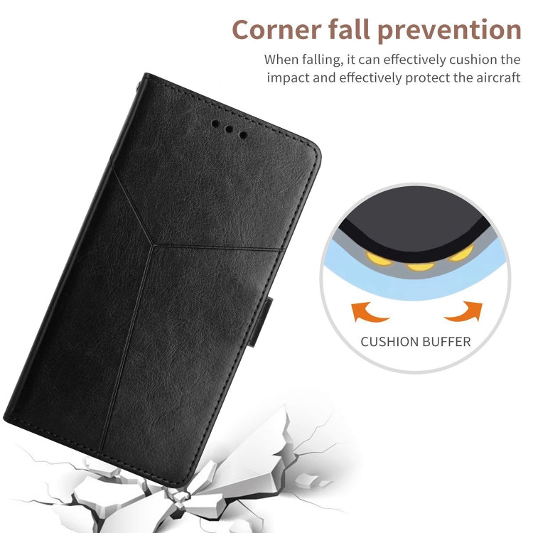 For Google Pixel 9 Pro Y-shaped Pattern Flip Leather Phone Case(Black) - Google Cases by PMC TechLife | Online Shopping South Africa | PMC TechLife | Buy Now Pay Later Mobicred