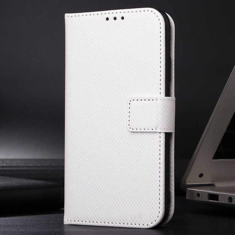 For Blackview A200 Pro Diamond Texture Leather Phone Case(White) - More Brand by PMC TechLife | Online Shopping South Africa | PMC TechLife