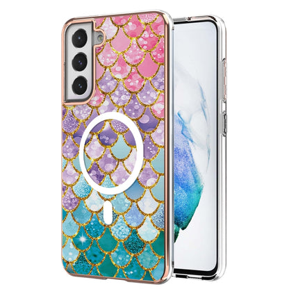 For Samsung Galaxy S21 FE 5G Marble Pattern Dual-side IMD Magsafe TPU Phone Case(Colorful Scales) - Galaxy Phone Cases by PMC Jewellery | Online Shopping South Africa | PMC Jewellery