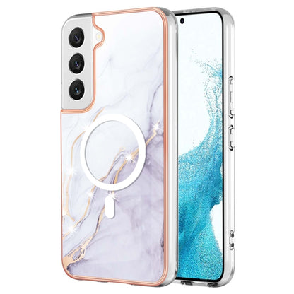 For Samsung Galaxy S22 5G Marble Pattern Dual-side IMD Magsafe TPU Phone Case(White 006) - Galaxy S22 5G Cases by PMC Jewellery | Online Shopping South Africa | PMC Jewellery