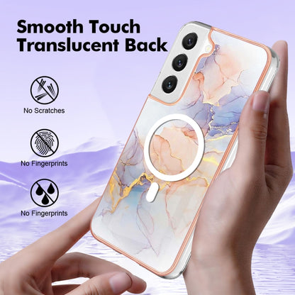 For Samsung Galaxy S22 5G Marble Pattern Dual-side IMD Magsafe TPU Phone Case(White Marble) - Galaxy S22 5G Cases by PMC Jewellery | Online Shopping South Africa | PMC Jewellery