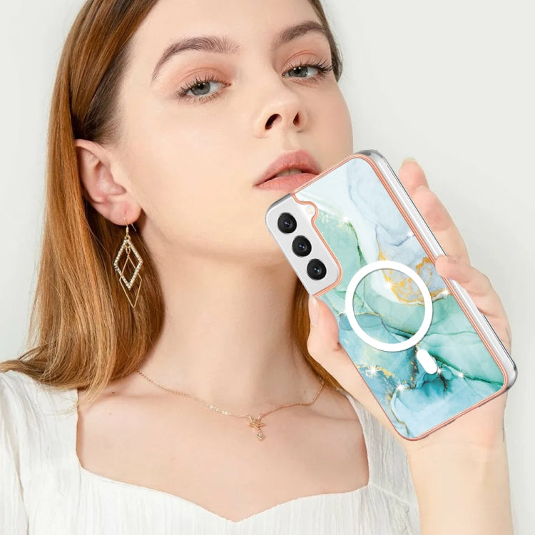 For Samsung Galaxy S23 5G Marble Pattern Dual-side IMD Magsafe TPU Phone Case(Green 003) - Galaxy S23 5G Cases by PMC Jewellery | Online Shopping South Africa | PMC Jewellery