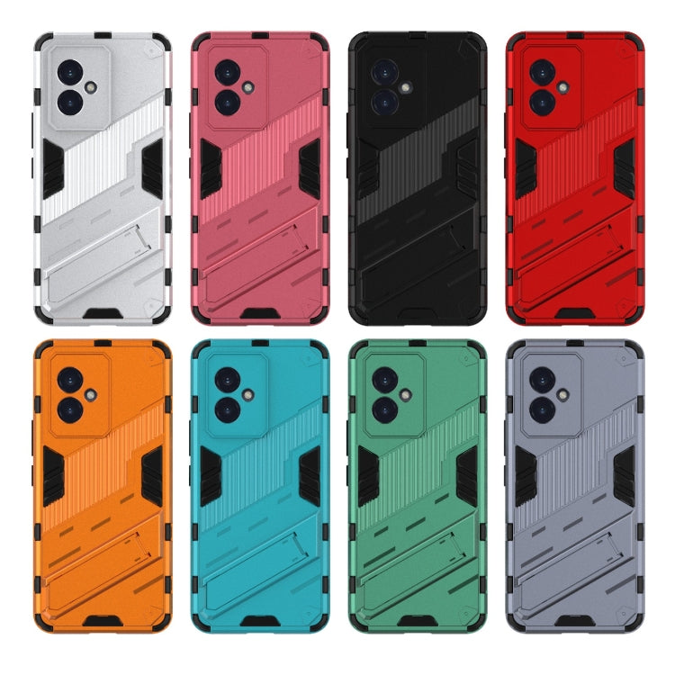 For Honor 100 5G Punk Armor 2 in 1 PC + TPU Phone Case with Holder(Grey) - Honor Cases by PMC TechLife | Online Shopping South Africa | PMC TechLife | Buy Now Pay Later Mobicred