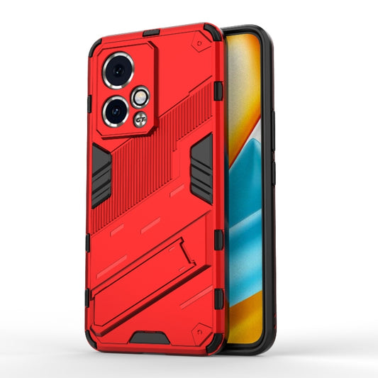 For Honor 90 GT 5G Punk Armor 2 in 1 PC + TPU Phone Case with Holder(Red) - Honor Cases by PMC Jewellery | Online Shopping South Africa | PMC Jewellery | Buy Now Pay Later Mobicred