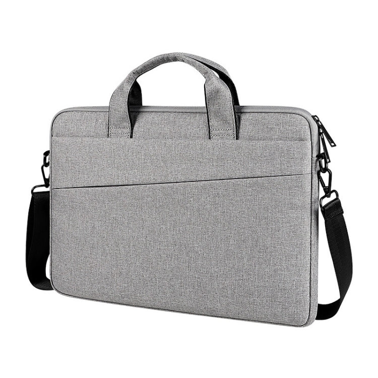 For 14.1 inch ST01S Waterproof Oxford Laptop Diagonal Shoulder Handbag(Light Grey) - 13.3 inch by PMC Jewellery | Online Shopping South Africa | PMC Jewellery | Buy Now Pay Later Mobicred