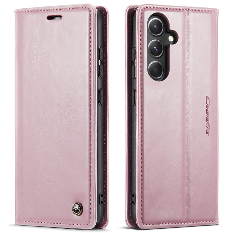 For Samsung Galaxy S23 FE CaseMe-003 PU + PC Business Style Crazy Horse Texture Leather Phone Case(Pink) - Galaxy S23 FE 5G Cases by CaseMe | Online Shopping South Africa | PMC Jewellery | Buy Now Pay Later Mobicred