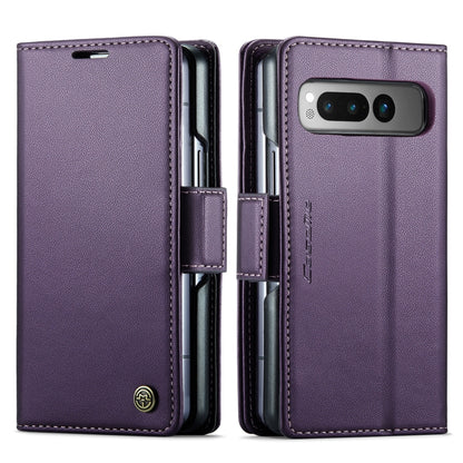 For Google Pixel Fold CaseMe 023 Butterfly Buckle Litchi Texture RFID Anti-theft Leather Phone Case(Pearly Purple) - Google Cases by CaseMe | Online Shopping South Africa | PMC Jewellery | Buy Now Pay Later Mobicred