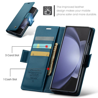 For Samsung Galaxy Z Fold5 CaseMe 023 Butterfly Buckle Litchi Texture RFID Anti-theft Leather Phone Case(Blue) - Galaxy Z Fold5 Cases by CaseMe | Online Shopping South Africa | PMC Jewellery