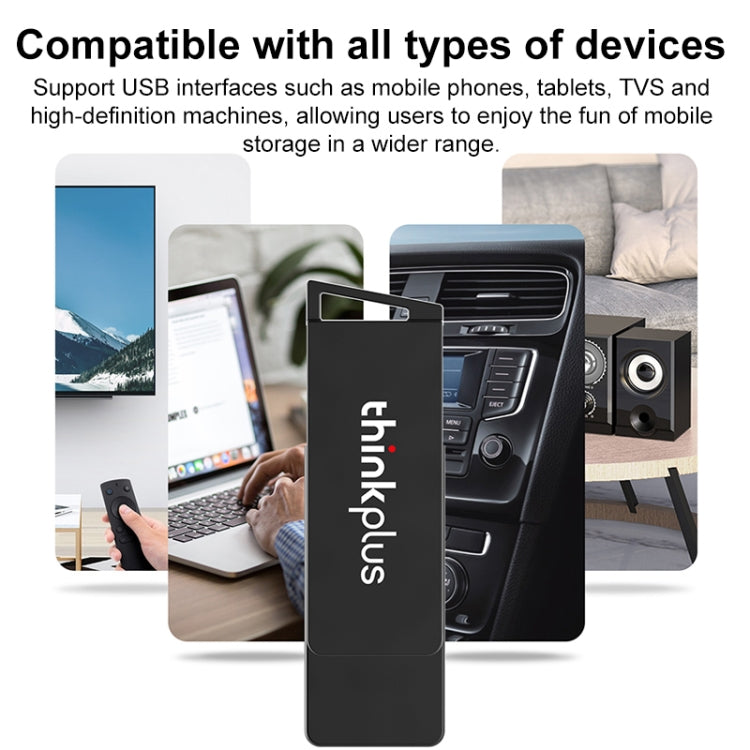 Lenovo Thinkplus USB 3.0 Rotating Flash Drive, Memory:128GB(Black) - USB Flash Drives by Lenovo | Online Shopping South Africa | PMC Jewellery | Buy Now Pay Later Mobicred