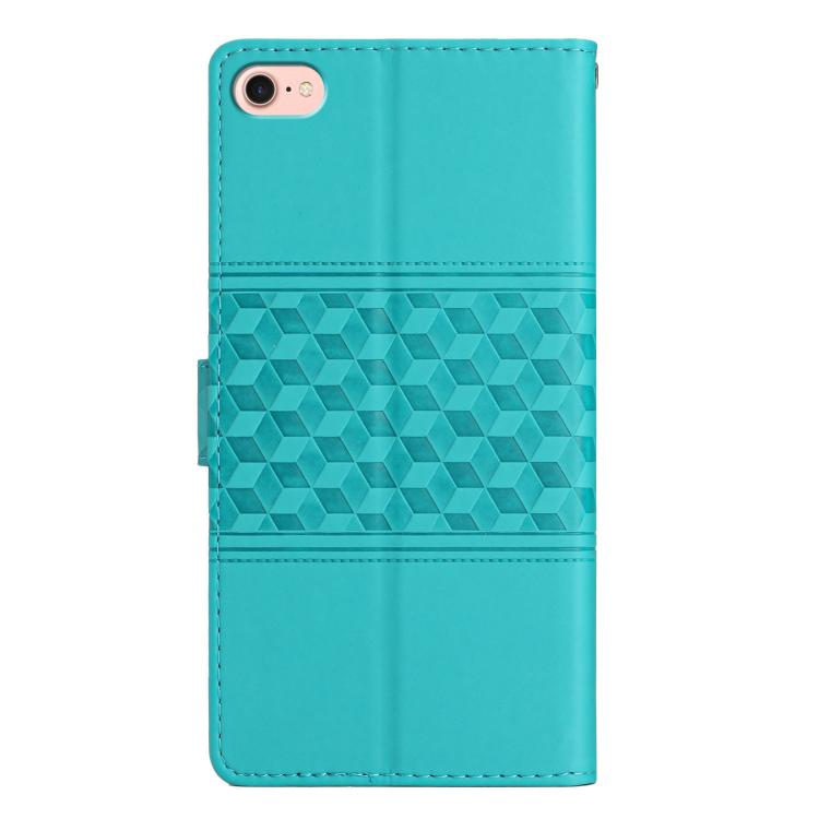 For iPhone 16e Diamond Embossed Skin Feel Leather Phone Case(Blue) - iPhone 16e Cases by PMC TechLife | Online Shopping South Africa | PMC TechLife | Buy Now Pay Later Mobicred