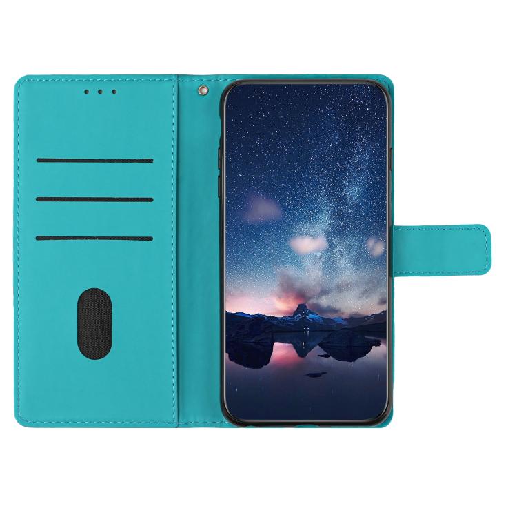 For iPhone 16e Diamond Embossed Skin Feel Leather Phone Case(Blue) - iPhone 16e Cases by PMC TechLife | Online Shopping South Africa | PMC TechLife | Buy Now Pay Later Mobicred