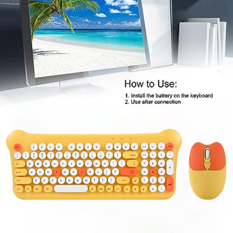 QW05 Mixed Color Portable 2.4G Wireless Keyboard Mouse Set(Blue) - Wireless Keyboard by PMC Jewellery | Online Shopping South Africa | PMC Jewellery | Buy Now Pay Later Mobicred