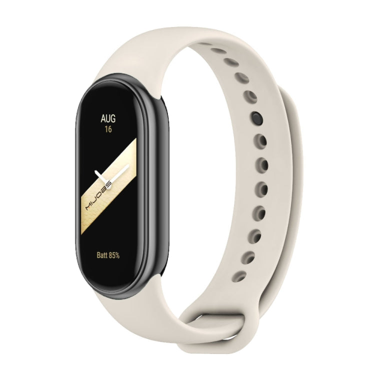 For Xiaomi Mi Band 8 Mijobs Solid Color Silicone Watch Band(Grey) - Watch Bands by MIJOBS | Online Shopping South Africa | PMC Jewellery
