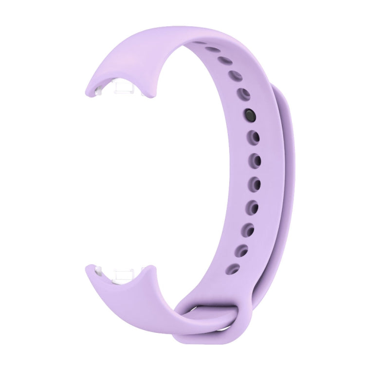 For Xiaomi Mi Band 8 Mijobs Solid Color Silicone Watch Band(Taro Purple) - Watch Bands by MIJOBS | Online Shopping South Africa | PMC Jewellery | Buy Now Pay Later Mobicred