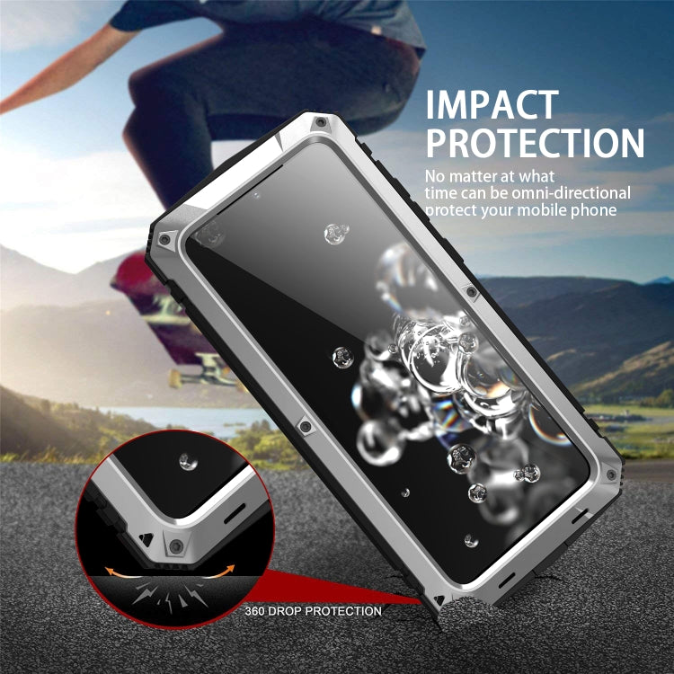 For Samsung Galaxy S20 Plus R-JUST Waterproof Shockproof Dustproof Metal + Silicone Protective Case(Silver) - Galaxy Phone Cases by R-JUST | Online Shopping South Africa | PMC Jewellery
