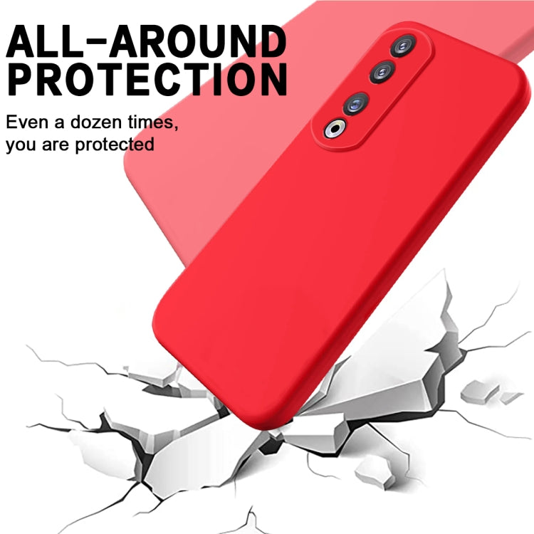 For Honor 90 Pro Pure Color Liquid Silicone Shockproof Phone Case(Red) - Honor Cases by PMC Jewellery | Online Shopping South Africa | PMC Jewellery | Buy Now Pay Later Mobicred