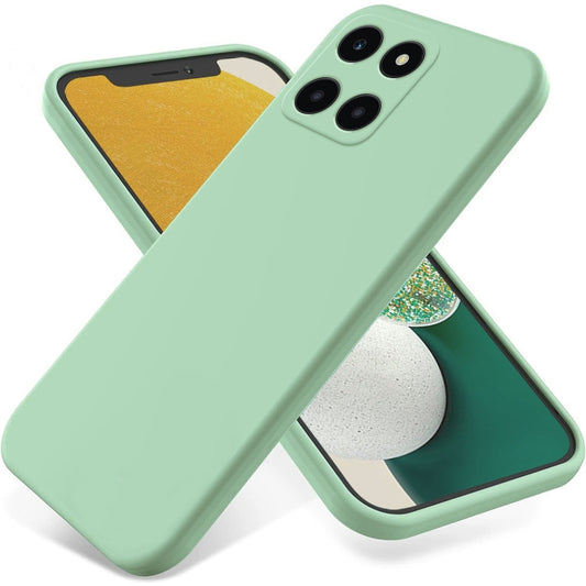 For Honor X6a Pure Color Liquid Silicone Shockproof Phone Case(Green) - Honor Cases by PMC Jewellery | Online Shopping South Africa | PMC Jewellery