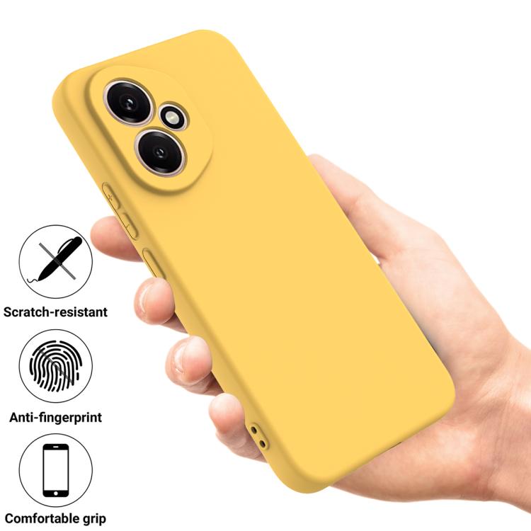 For Honor 400 Global 156.5mm Solid Color Liquid Silicone Dropproof Full Coverage Phone Case(Yellow) - free shipping - PMC TechLife - Order now!