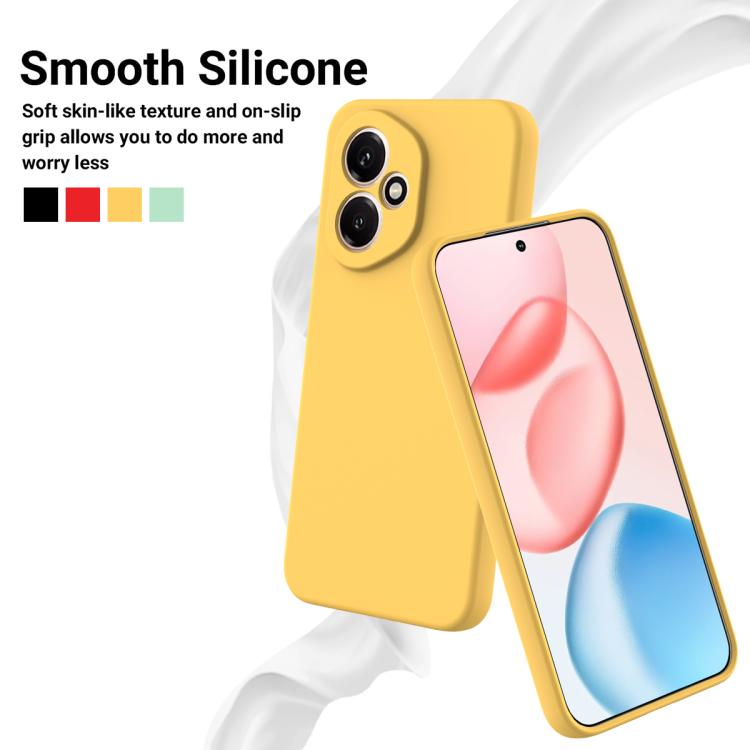 For Honor 400 Global 156.5mm Solid Color Liquid Silicone Dropproof Full Coverage Phone Case(Yellow) - free shipping - PMC TechLife - Order now!
