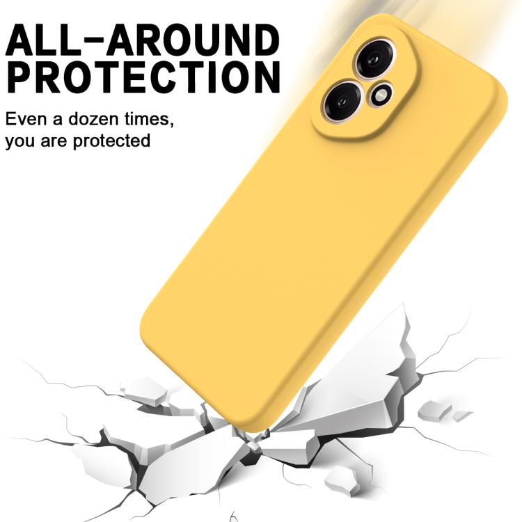 For Honor 400 Global 156.5mm Solid Color Liquid Silicone Dropproof Full Coverage Phone Case(Yellow) - free shipping - PMC TechLife - Order now!