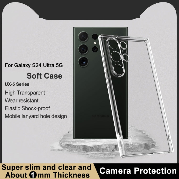 For Samsung Galaxy S24 Ultra 5G imak UX-5 Series Transparent Shockproof TPU Protective Case(Transparent) - Galaxy S24 Ultra 5G Cases by imak | Online Shopping South Africa | PMC Jewellery | Buy Now Pay Later Mobicred