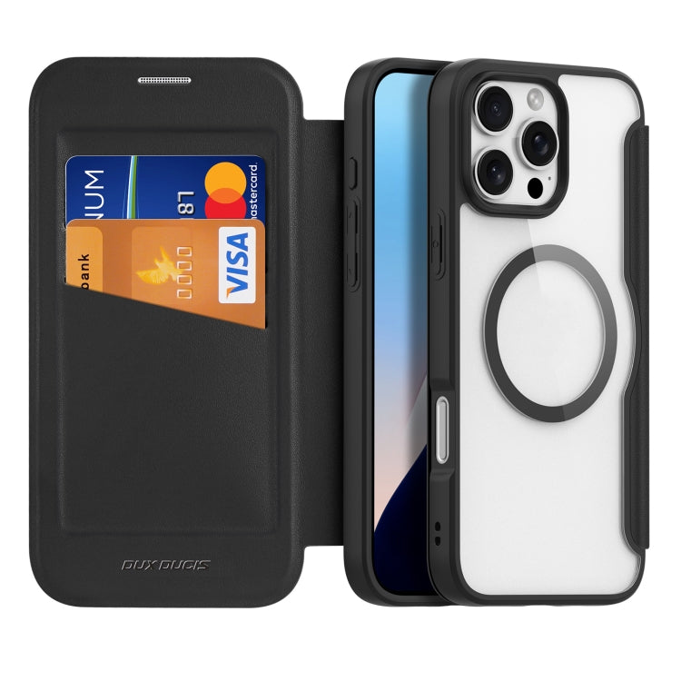 For iPhone 16 Pro Max DUX DUCIS Skin X Pro Series Magsafe PC + TPU Phone Leather Case(Black) - iPhone 16 Pro Max Cases by DUX DUCIS | Online Shopping South Africa | PMC Jewellery | Buy Now Pay Later Mobicred