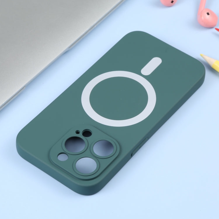 For iPhone 16 Liquid Silicone Magsafe Phone Case(Dark Green) - iPhone 16 Cases by PMC Jewellery | Online Shopping South Africa | PMC Jewellery | Buy Now Pay Later Mobicred