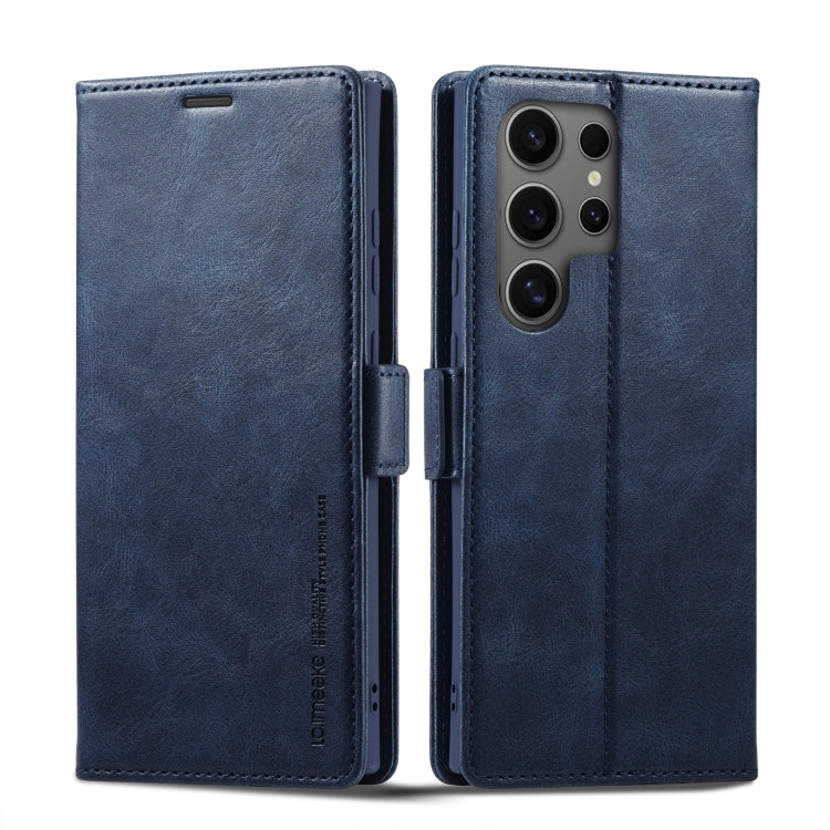 For Samsung Galaxy S24 Ultra LC.IMEEKE RFID Anti-theft Leather Phone Case(Blue) - Galaxy S24 Ultra 5G Cases by LC.IMEEKE | Online Shopping South Africa | PMC Jewellery | Buy Now Pay Later Mobicred