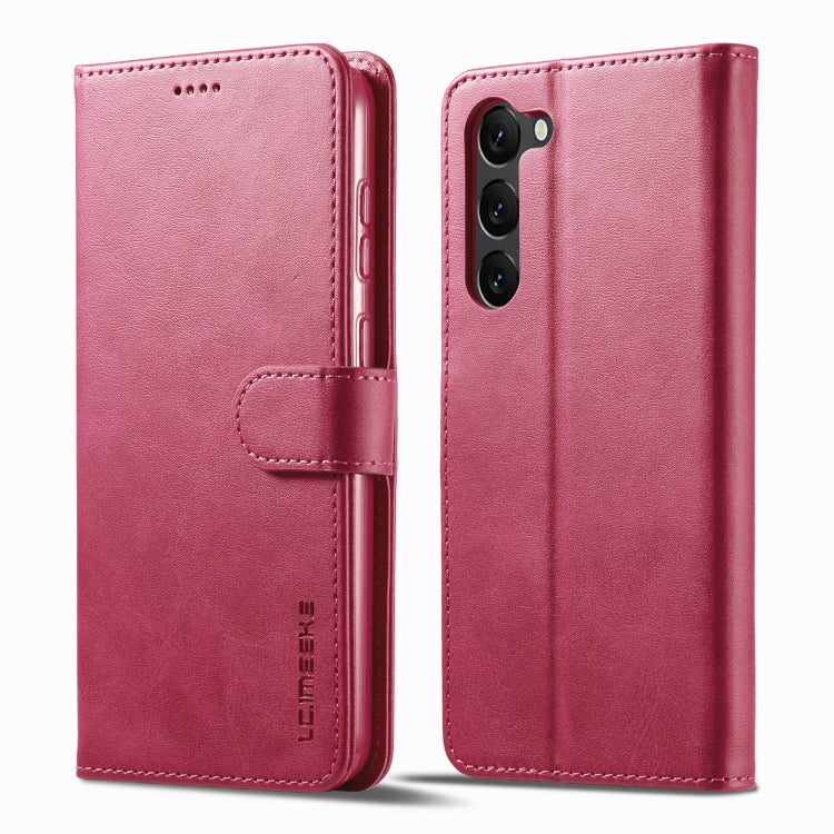 For Samsung Galaxy S24 5G LC.IMEEKE Calf Texture Leather Phone Case(Red) - Galaxy S24 5G Cases by LC.IMEEKE | Online Shopping South Africa | PMC Jewellery | Buy Now Pay Later Mobicred