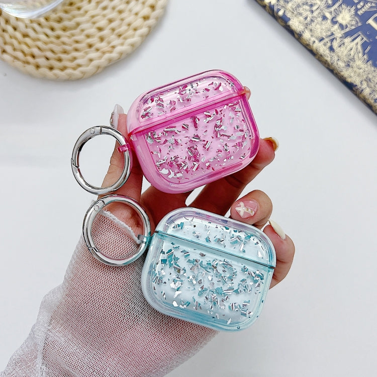 For AirPods Pro Silver Foil Epoxy Bluetooth Earphone Protective Case(Transparent) - For AirPods Pro by PMC Jewellery | Online Shopping South Africa | PMC Jewellery | Buy Now Pay Later Mobicred