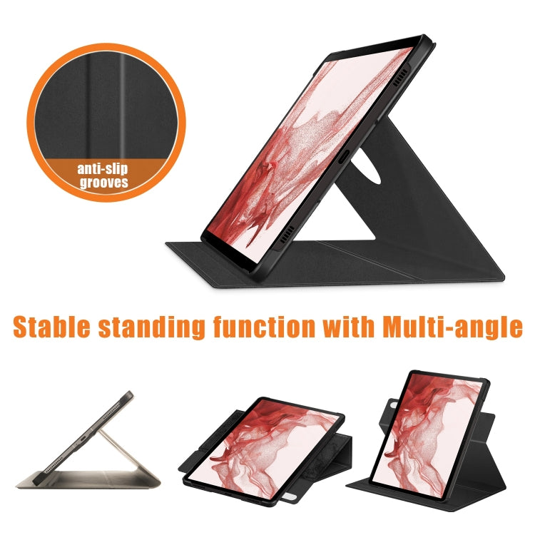 For Samsung Galaxy Tab S9+ 360 Rotation Stand Smart Leather Tablet Case(Black) - Galaxy Tab S9+ Cases by PMC Jewellery | Online Shopping South Africa | PMC Jewellery | Buy Now Pay Later Mobicred