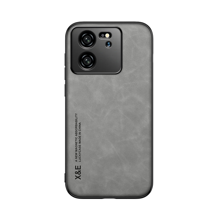 For Xiaomi Redmi K60 Ultra Skin Feel Magnetic Leather Back Phone Case(Light Grey) - Redmi K60 Ultra Cases by PMC Jewellery | Online Shopping South Africa | PMC Jewellery | Buy Now Pay Later Mobicred