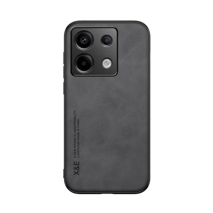 For Xiaomi Redmi Note 13 Pro 5G Skin Feel Magnetic Leather Back Phone Case(Dark Grey) - Note 13 Pro Cases by PMC Jewellery | Online Shopping South Africa | PMC Jewellery | Buy Now Pay Later Mobicred