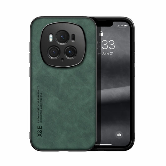 For Honor Magic6 Pro Skin Feel Magnetic Leather Back Phone Case(Green) - Honor Cases by PMC Jewellery | Online Shopping South Africa | PMC Jewellery