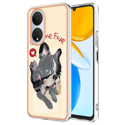 For Honor X7 Electroplating Marble Dual-side IMD Phone Case(Lucky Dog) - Honor Cases by PMC Jewellery | Online Shopping South Africa | PMC Jewellery | Buy Now Pay Later Mobicred