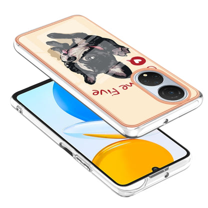 For Honor X7 Electroplating Marble Dual-side IMD Phone Case(Lucky Dog) - Honor Cases by PMC Jewellery | Online Shopping South Africa | PMC Jewellery | Buy Now Pay Later Mobicred