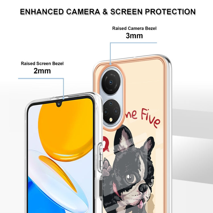 For Honor X7 Electroplating Marble Dual-side IMD Phone Case(Lucky Dog) - Honor Cases by PMC Jewellery | Online Shopping South Africa | PMC Jewellery | Buy Now Pay Later Mobicred