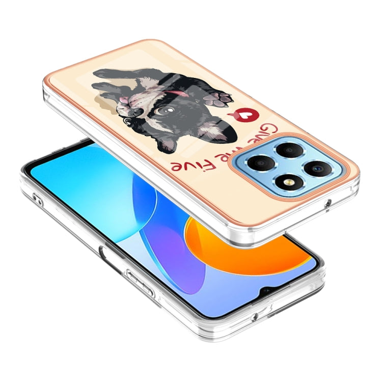 For Honor X8 5G / X6 4G Electroplating Marble Dual-side IMD Phone Case(Lucky Dog) - Honor Cases by PMC Jewellery | Online Shopping South Africa | PMC Jewellery | Buy Now Pay Later Mobicred