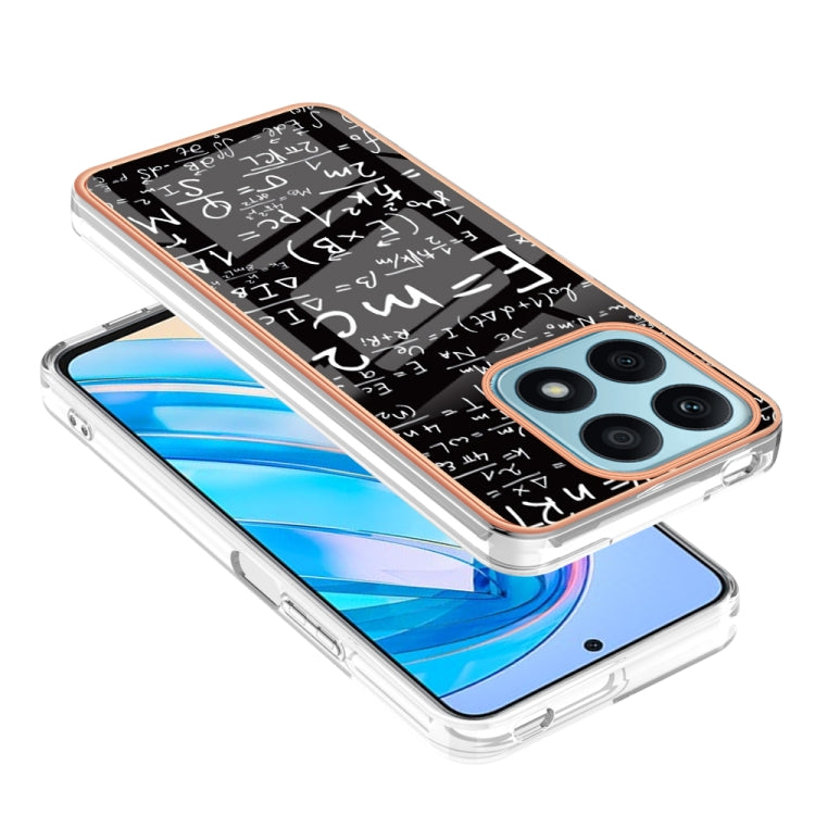 For Honor X8a Electroplating Marble Dual-side IMD Phone Case(Equation) - Honor Cases by PMC Jewellery | Online Shopping South Africa | PMC Jewellery | Buy Now Pay Later Mobicred