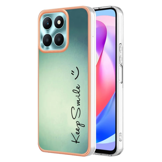 For Honor X6a Electroplating Marble Dual-side IMD Phone Case(Smile) - Honor Cases by PMC Jewellery | Online Shopping South Africa | PMC Jewellery | Buy Now Pay Later Mobicred